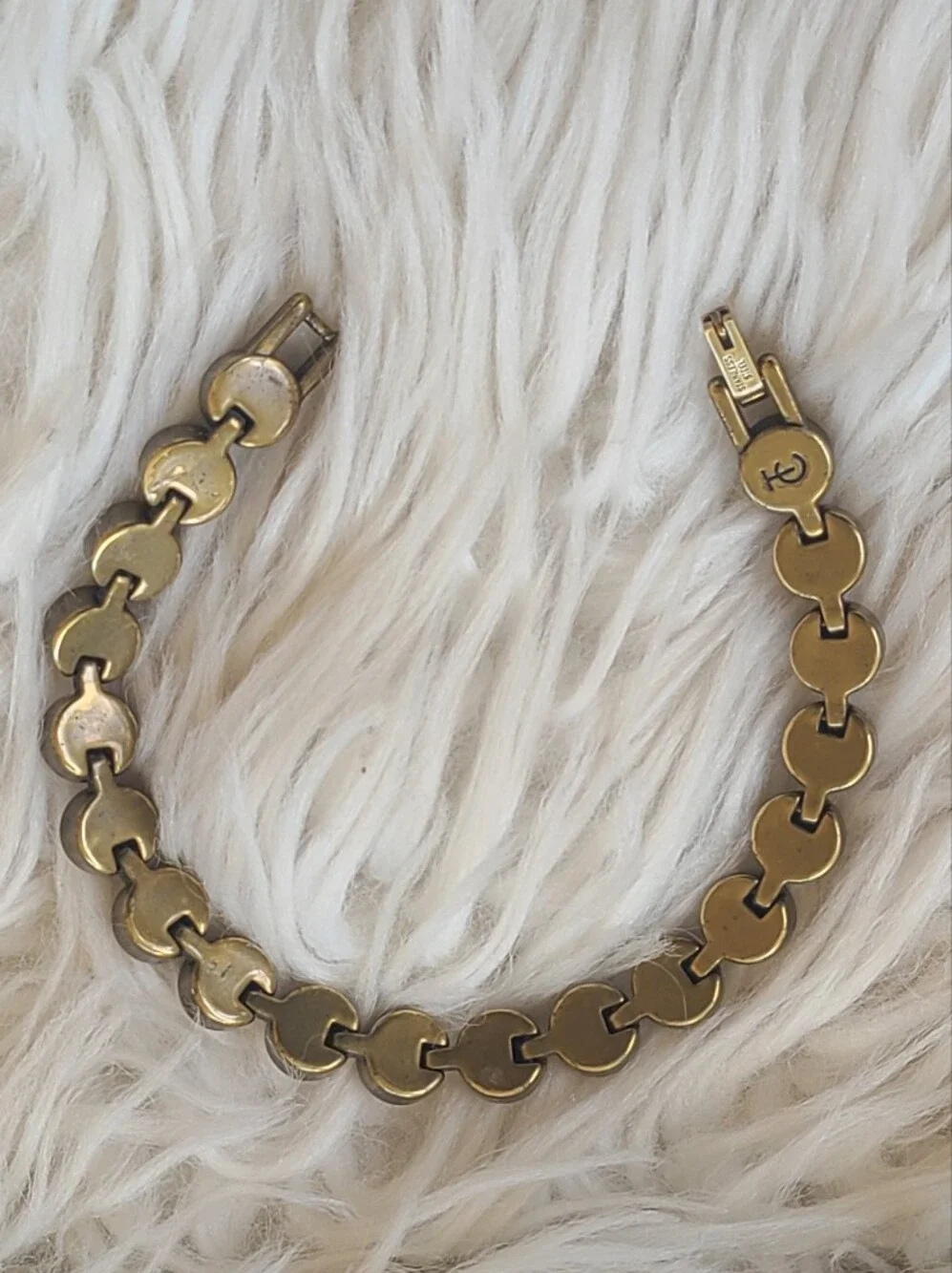 Touchstone By Swarovski Crystal Cyclamen Oxidized Brass Ice Bracelet- Good